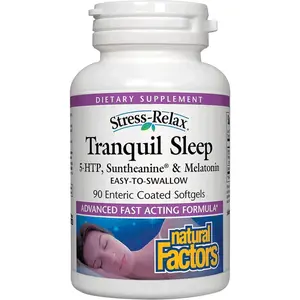 Natural Factors Stress-Relax Tranquil Sleep by Natural Factors Sleep Aid 90 Softgels
