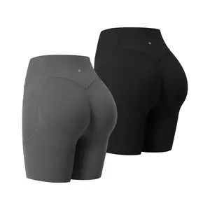 Halara 2-Piece Women's SoCinched High Waisted Scrunch Butt Lifting Tummy Control Side Pocket Shaping Workout UltraSculpt Biker Shorts Set#TikTokShopBacktoSchool