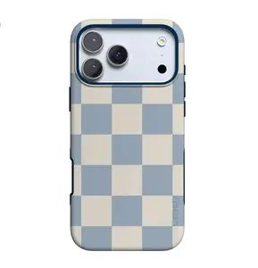 Casely Blue Checkerboard MagSafe iPhone Case Aesthetic Slim Protective Cover