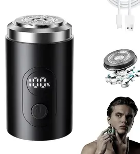 Mini Electric Shaver for Men - IPX7 Waterproof, Ultra-Thin 3D Floating Blades, 60 min Runtime, Fast Type-C Charging, Cordless Portable Travel Razor, Wet/Dry Use