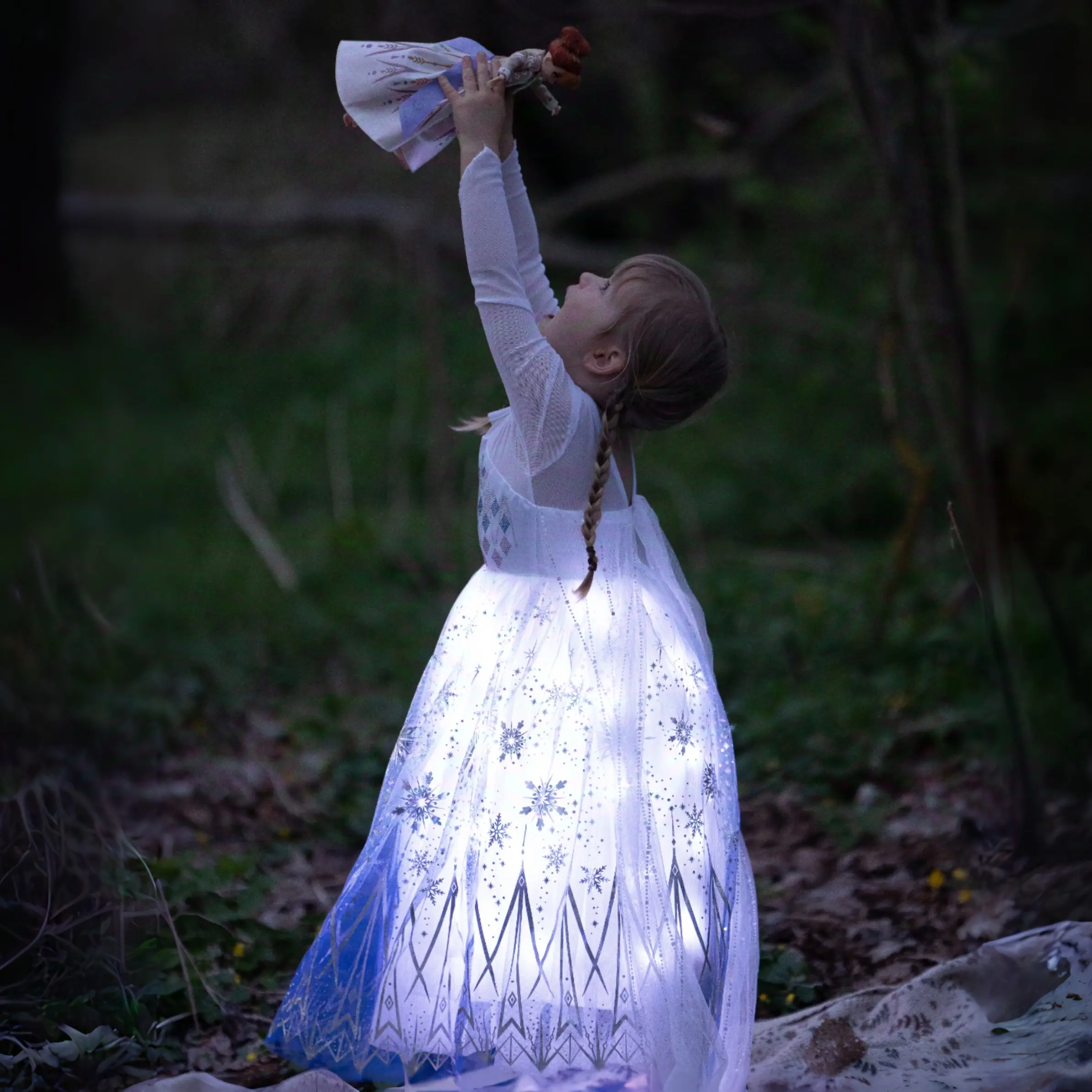 light up princess dresses LED Light Up Dress for Girls Kids Cosplay Party Clothes Christmas Prom Gown  New