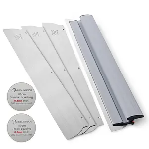 ROLLINGDOG 32 Inch Drywall Skimming Blade - 2pcs 0.5mm and 1pc 0.3mm Stainless Steel, Drywall Skim Coat Finishing Tools for Large Area Smoothing Wall and Ceiling