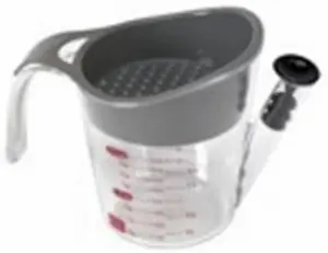 212 MAIN 2-Cup Gravy Separator with Stopper - Camp Kitchen Strainer Utensil, Kitchen Cooking Accessories for Camping & Hiking Sports & Outdoor Use