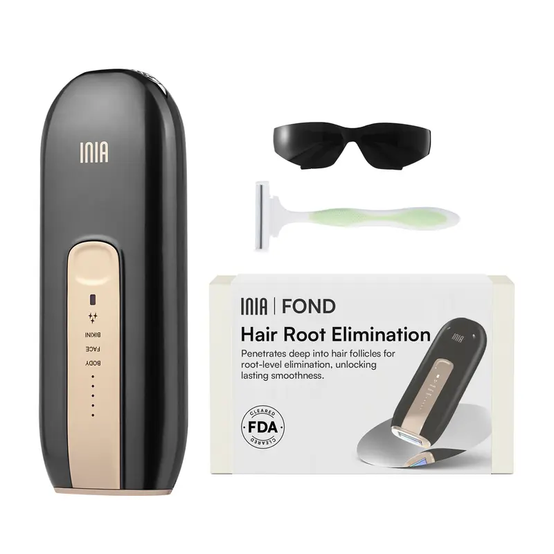 INIA FOND IPL At-Home Laser Hair Removal Device, Hair Root Elimination, 16.5J Energy, Unlimited Flashes, FDA Cleared, 2-Year Warranty, for Women and Men,Best Valentine's Day Gift for Her