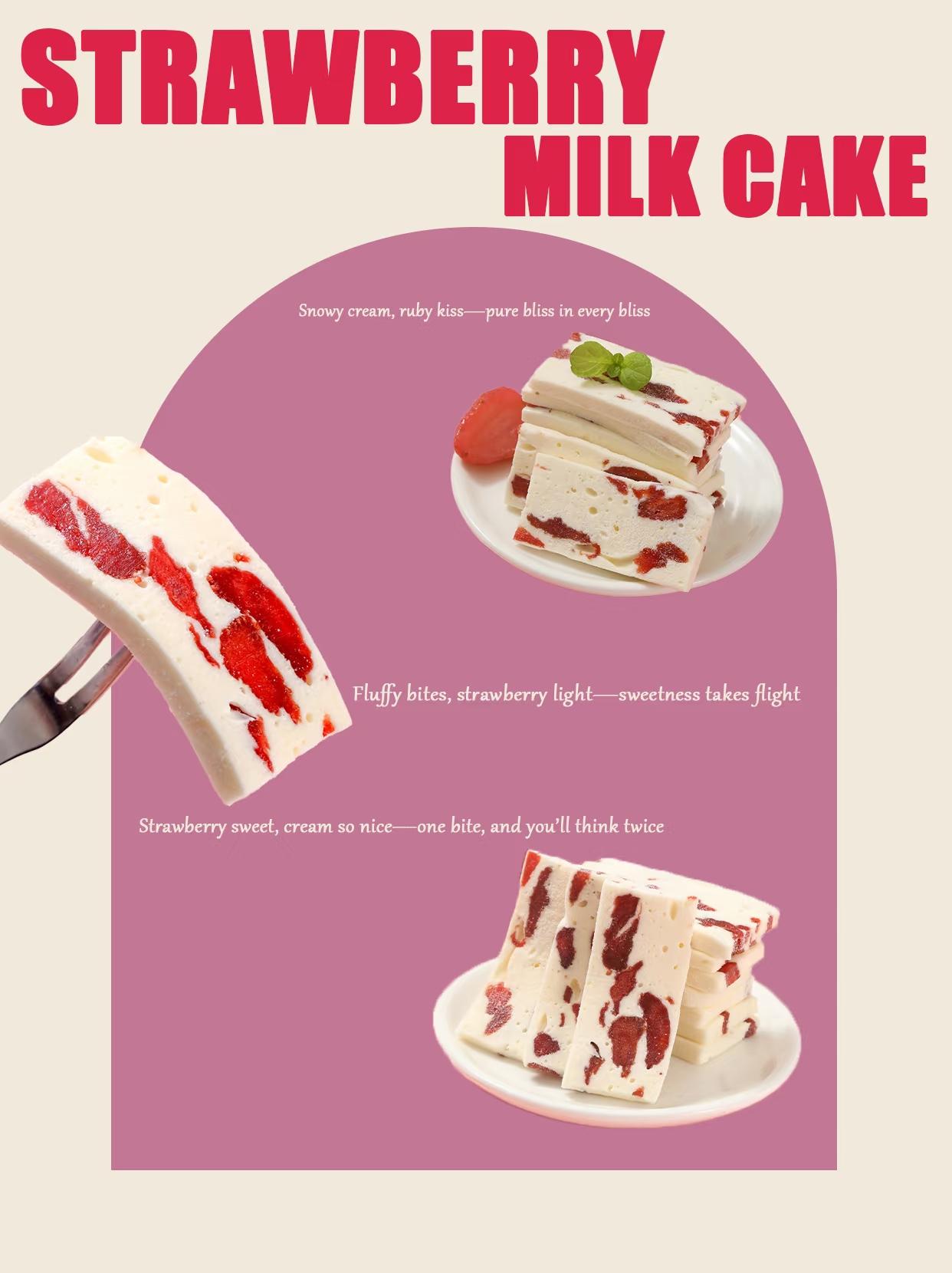 Strawberry Milk Cake, Ideal Halloween & Christmas Party Treat, Soft Sweet Snack for Breakfast & Office Strawberry Milk Cake, Ideal Halloween & Christmas Party Treat, Soft Sweet Snack for Breakfast & Office