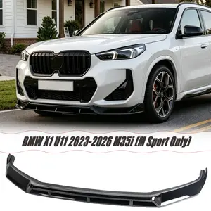 MUTUSAISI Front Bumper Lip Splitter Spoiler Fit for BMW X1 U11 2023-2026 M35i (M Sport Only), 4pcs Air Dam Chin Body Kit Underbody Lip Accessories