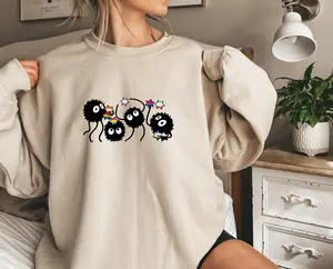 Soot Sprite Pride Star Sweatshirt, Spirited Away Studio Ghibli Hoodie, Ghibli No Face Hoodie, Hayao Miyazaki, Howl's Moving Castle Tee, Calcifer Shirt, Ghibli Anime Shirts, Xmas Gift