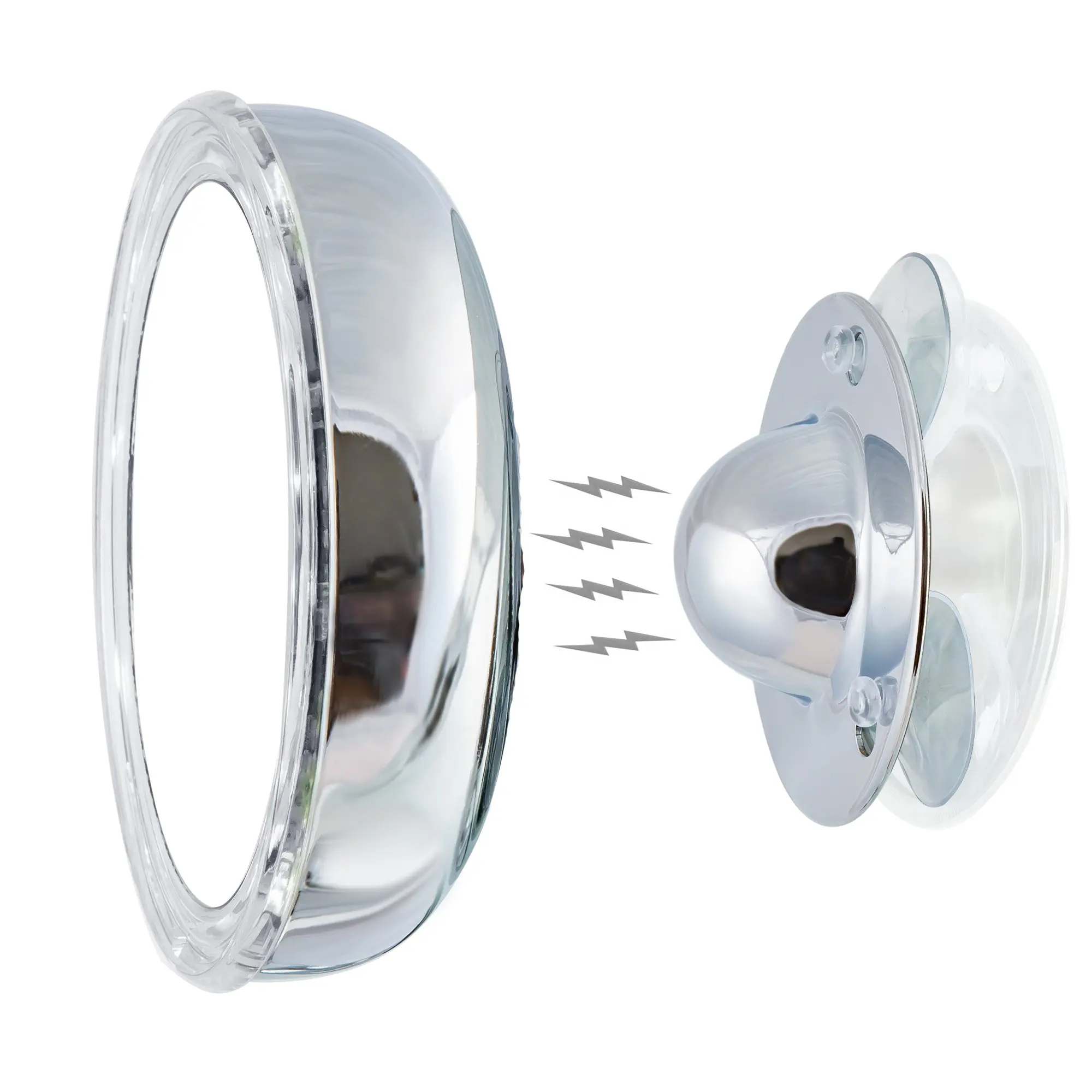 Rucci | Round LED Make Up Wall Mounted Mirror 10X Magnification [M883]