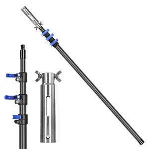 DOBEN Carbon Fiber Pool Pole, 16FT Heavy Duty Telescopic Pool Pole, Universal Extension Pole for Nets, Skimmers, Brushes