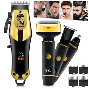 Electric Hair Trimmer Kit, Hair Beard Trimmer, 1 Box Professional Hair Clipper & Limited Comb & Charging Cable & Cleaning Brush & Lubrication Oil & Instructions, Great Gifts for Men
