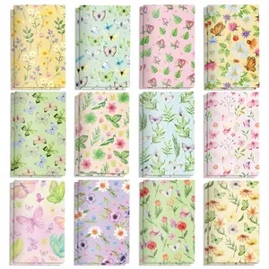 12-Pack Spring Party Flower Insect Butterfly Mini Notebooks | Compact and portable pocket notepads with fresh flower and butterfly insect patterns on the cover, perfect for jotting down notes