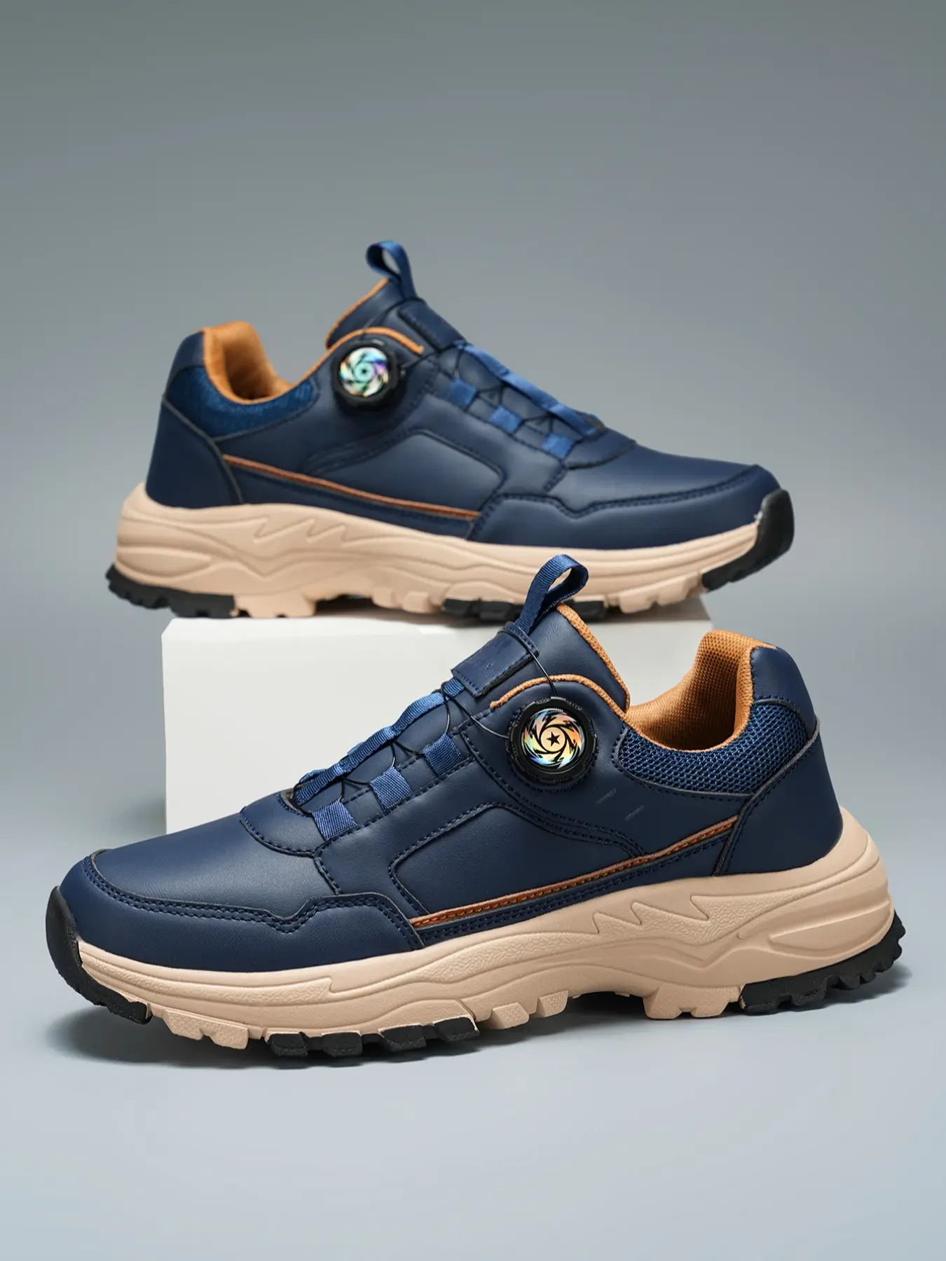 Men's Athletic Lightweight Breathable Slip-On Sneakers, All-Season Outdoor & Casual Shoes with EVA/TPR Sole, PU Upper for Hiking, Office, Everyday, Low-Top Design, Breathable Lining, Round Toe