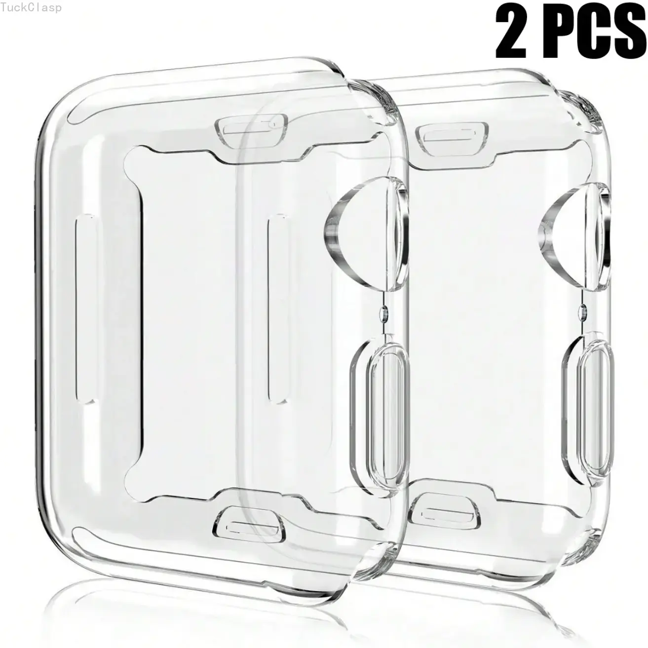 TPU Full Cover Watch Case – 2-Pack, Shockproof & Ultra-Thin Screen Protection, Fits Apple Watch Series 1–11, Smartwatch Accessory for Spring Rotation