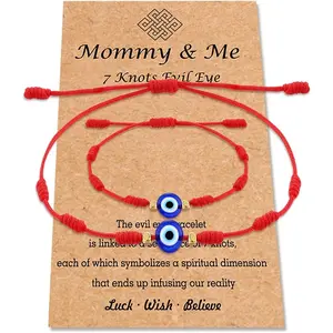 eye bracelet, red string joint protection bracelet, mother and son matching, Women's gloves suitable for girls boys, hypoallergenic durable hair care