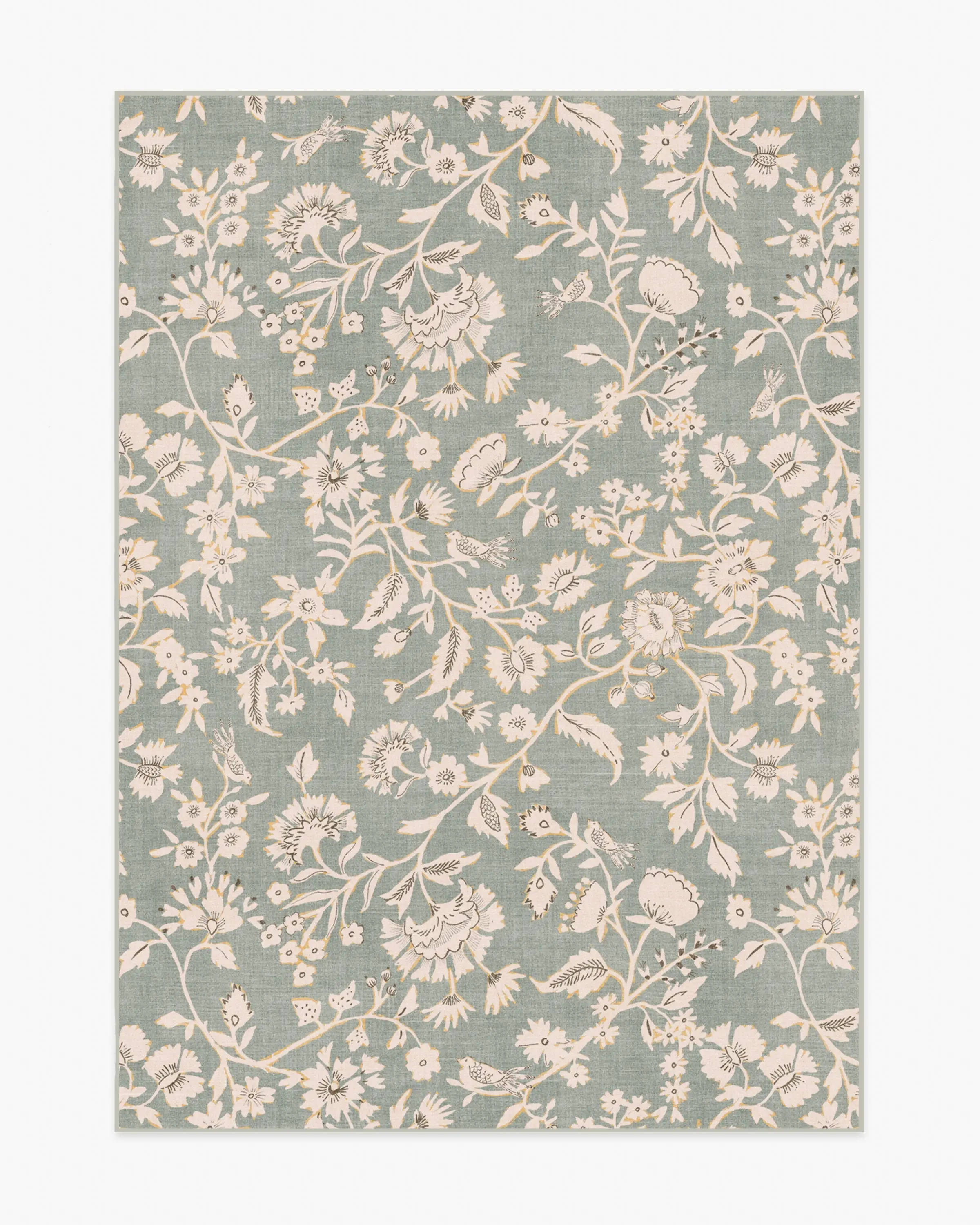 Brenna Sage Green & Cream Flatwoven Rug