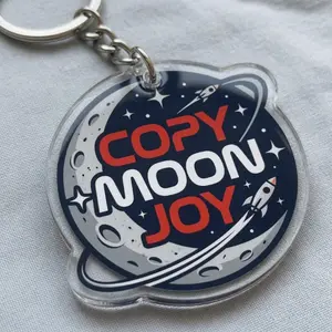 COPY MOON JOY Acrylic Keychains, Space Rocket Bag Charm, Trendy Meme Gift