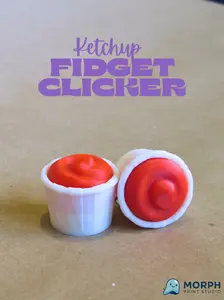 Ketchup Dip Cup Fidget Clicker