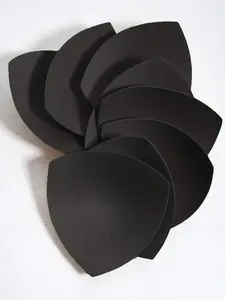 8pcs black classic reusable bra inserts, triangular design, invisible, prevents bulging, enhances small bust, looks good, suitable for parties, pools, proms, and other occasions