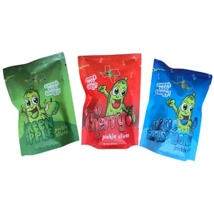 Snack Pack featuring Cherry, Blue Raspberry & Green Apple 3 Pack Pickle Pouch Kit Crunchy Crispy Sweet Tangy Snacks