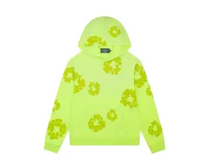 Denim Tears Mono Cotton Wreath Hoodie Neon Green