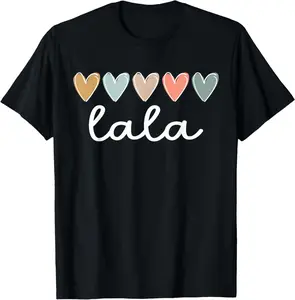 100% cotton Unisex Lala Hearts Lala Grandma Lala Grandmother T-Shirt