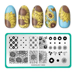Sunflower Fields (M602) - Nail Stamping Plate