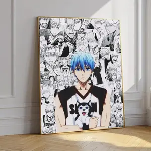 Kuroko no Basket Kuroko Tetsuya Sports Manga Art Wall Poster N02 - Artistic Paper Print, Mounted Wall Art Decoration for Home Decor