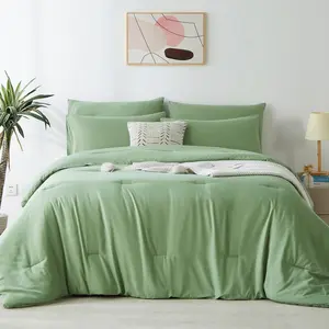 Solid Color Duvet Set, 7/5 Pieces/Set Fitted Sheet and Pillowcase - Quilt Cover, No Filling, Soft and Comfortable Bedding Set for Home Bedroom Hotel, Winter Decor, Seasonal Gift luxury  linens