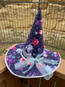 Purple Galaxy Witch Hat