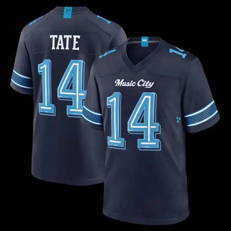 Unisex Football Inspired Tennessee Team Tate 2026 Rivalries Collection Game Jersey - Navy