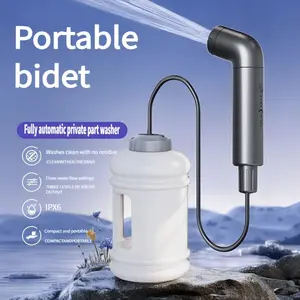 Portable Women/men Flush Toilet, Rechargeable Electric Shower Head, USB Powered Handheld, Camping, Hiking, RV, Travel, Modern Bidet Sprayer, Modern Design, Durable Structure