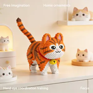 Cute Cat Series Creative Building Block Model, 1187pcs, Original Authentic, New 2026 Design, Home Decor, Perfect Gift for Boyfriend and Girlfriend