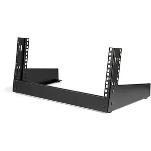 Startech 4U Steel Open Frame Standing Desktop Rack - Black, with Rubber ft