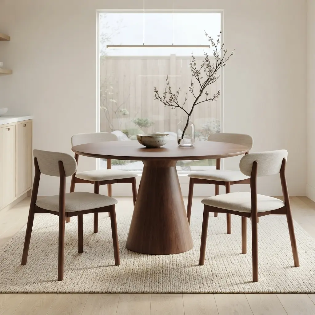4-Piece Solid Oak Wood Chair Sets - Armless Comfy Cushioned Modern Minimalist Dining Chairs with Chenille Upholstery, X-Shaped Metal Reinforcement, Farmhouse Kitchen Seating, farmhouse dinner chair