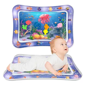 Crawling Water Mat Game Pad, Inflatable Play Mat, Sensory Stimulation for Kids, Early Development Activity Center, Nursery Development Mat