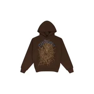 Rhinestone OG Web Hoodie "Brown" SP5der368