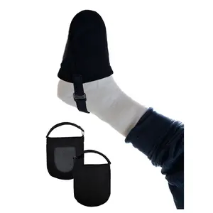 1 Pack Black Adjustable Protective Foot Cast Socks Toe Covers Soft Warm Cast Toe Protector for Adults Men Women, Suitable for Injured Leg Foot and Ankle