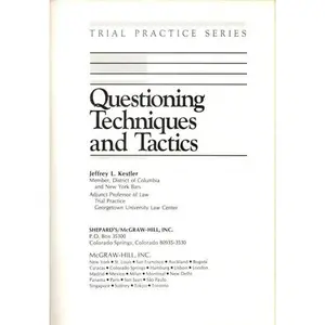 USED-Questioning techniques and tactics (Trial practice series) by KESTLER (Hardcover)