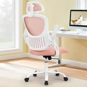 Mesh Ergonomic Office Computer Desk Chair Flip-up Arms Adjustable Headrests Comfortable Lumbar Support For Home Office home office