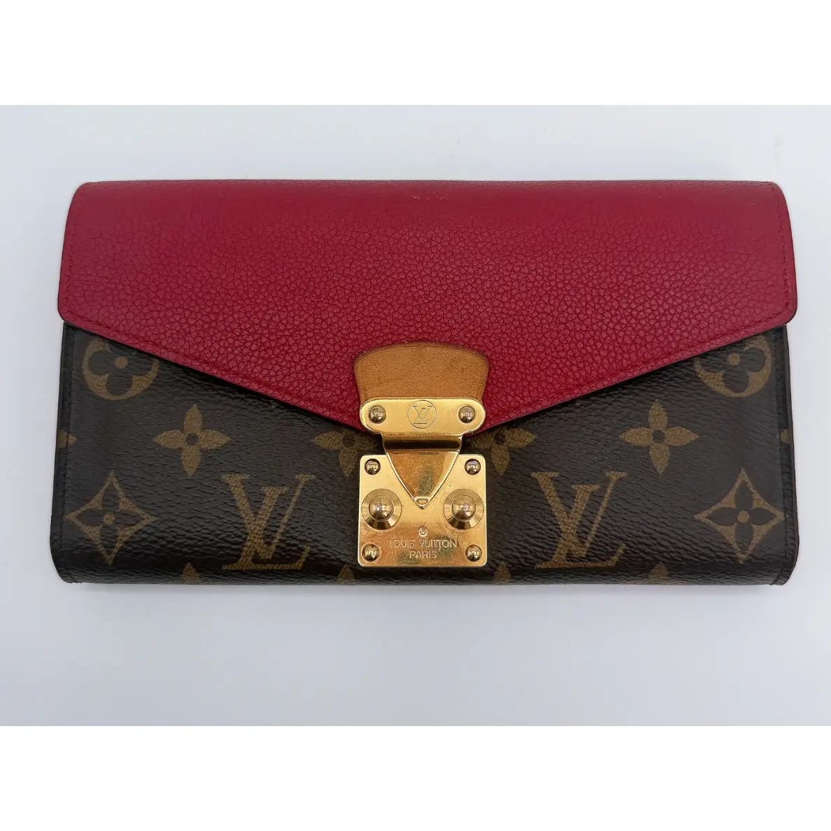 Pre-owned Louis Vuitton Leather Small leather goods Monogram Portefeuille Pallas Long Wallet