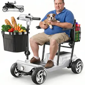All-New Fritton Lightweight Mobility Scooter for Seniors & Adults, 20 Miles Range, Airport Approved 49lb Foldable Portable Travel Scooter, 300lb Capacity