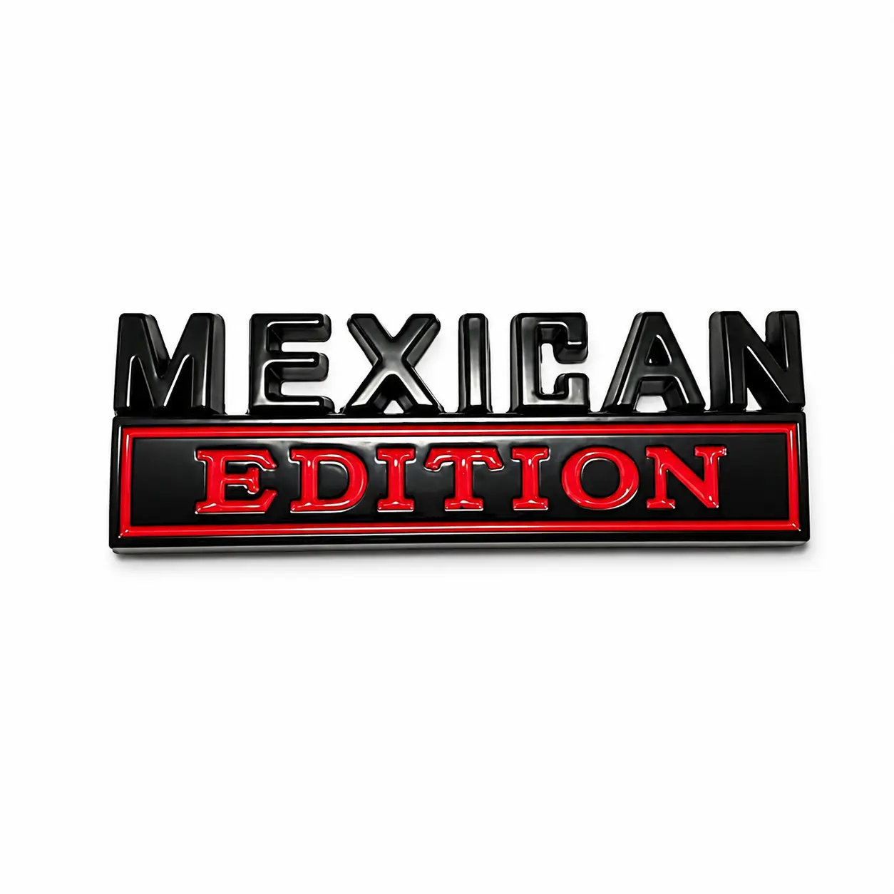 Mexican Edition 3D Metal Car Emblem, Bold Look Raised Letters Badge Sticker, Easy Install Vehicle Accessory for Customization, Cars/SUVs/Trucks Exterior Fender Side Decal