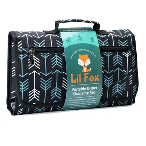Waterproof Foldable Baby Diaper Changing Mat, Portable Diaper Storage Bag with Changing Mat, Baby Travel Essentials, Newborn Infant Bag