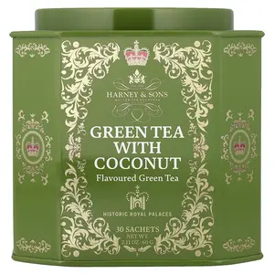 Harney & Sons Green Tea with Coconut, 30 Sachets, 2.11 oz (60 g)