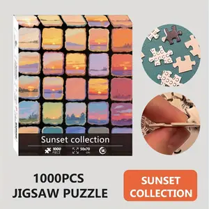 1000pcs Extra Large Jigsaw Puzzle - Sunset Collection with 69.85x50.04cm Finished Size, Challenging Large Jigsaw for Adults & Families, Vibrant Sunset Landscape with 1000pcs, Ideal Christmas/Birthday/Holiday Puzzle for Adults & Experts