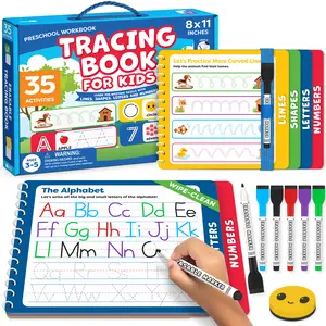 Erasable Tracing Books for Kids - Toddler Writing Practice - Letter Tracing for Kids Pre k Preschool Kindergarten Workbooks 3-4, 4-5 - Learning Books for 3-4 Year Olds