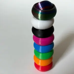 Spinning Ring Fidget Toy - Colorful Rings for Stress Relief and Focus - Perfect for Kids and Adults.