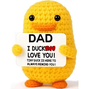Positive Crochet Duck Gift for Mom – Cute Emotional Support Duck for Mother's Day, Birthday, and Christmas – Heartfelt Gift from Daughter or Son