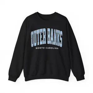 Obx Crewneck Outerbanks Sweatshirt, Preppy Trendy Clothes Oversized Vintage Outer Banks Nc Shirt