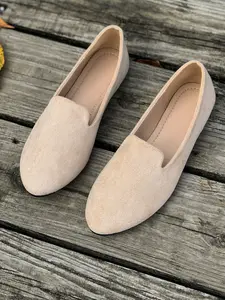 Women's Flat Fashion Single Shoe Comfortable Soft Rubber Sole, Casual Slip-On Walking Shoes Design, Perfect for Running and Outdoor Beach Wear, Footwear